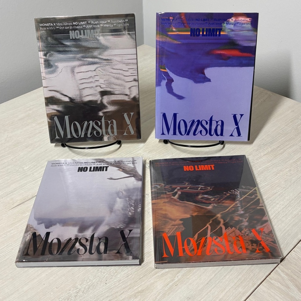 Monsta X No Limit Mini Album Full Set Ver 1 2 3 4 Kpop Photobook Monbebe
